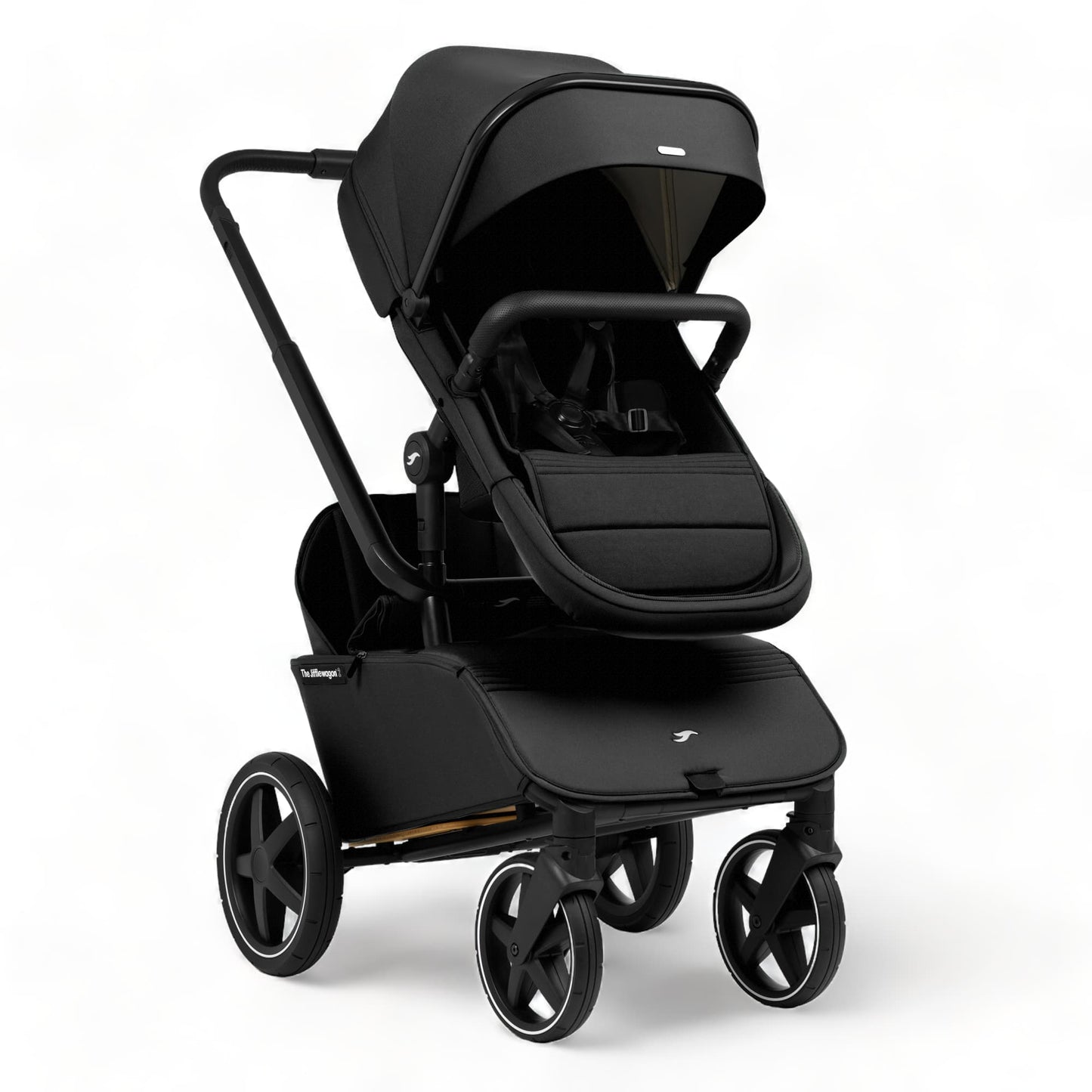 Duo_Cart_Seat_-_Front_View_-_Black_-_Jiffle_Wagon