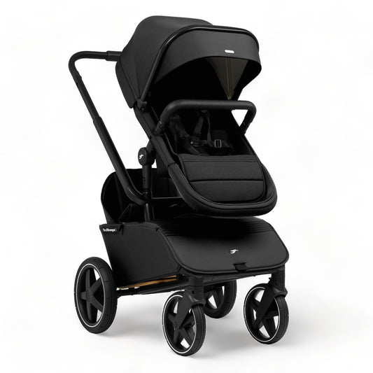 Duo_Cart_Seat_-_Front_View_-_Black_-_Jiffle_Wagon