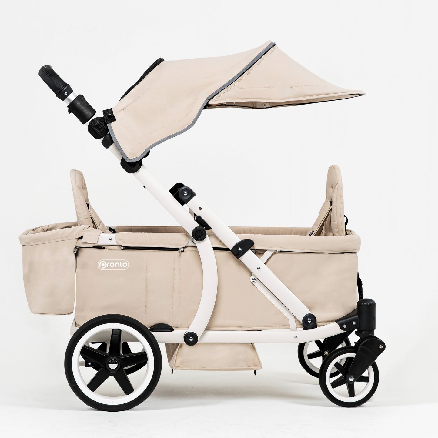ProntoStroller-BeigeWhiteFrame