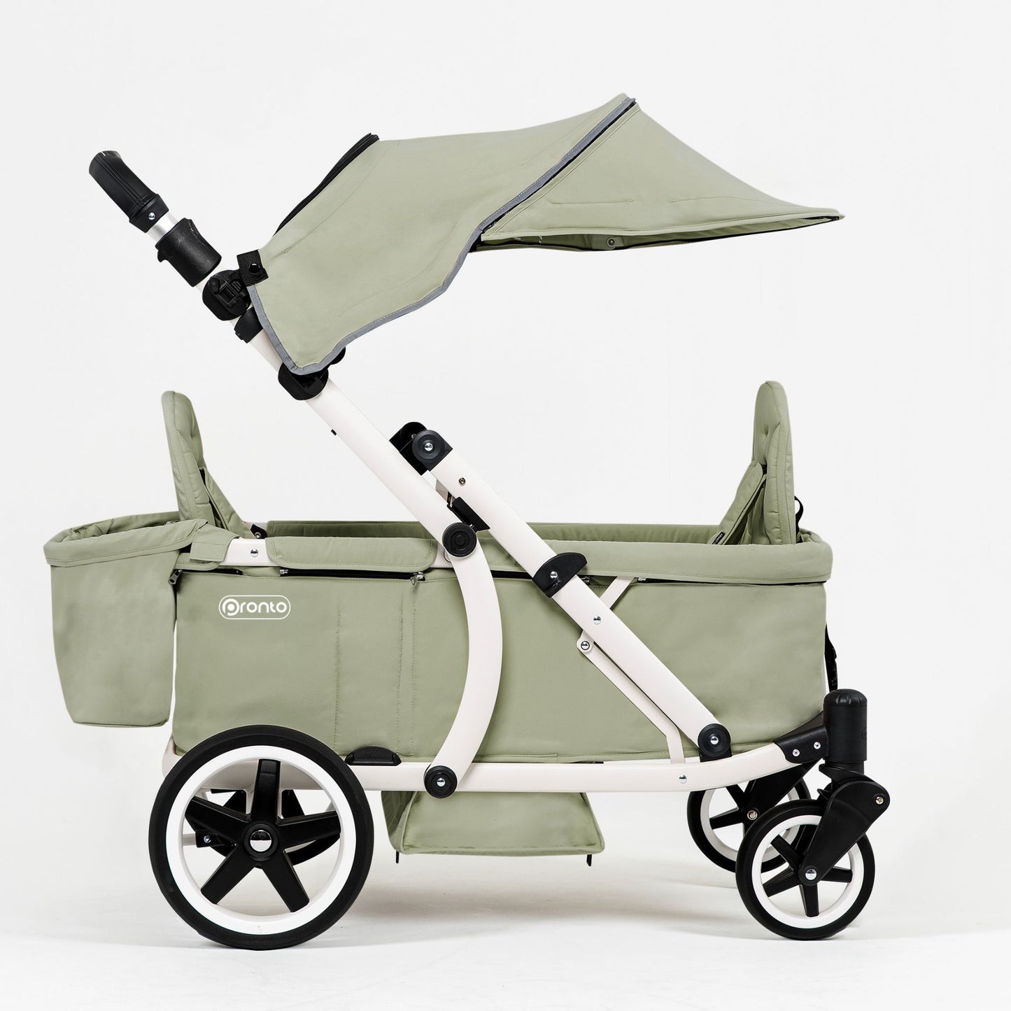 Pronto Stroller Olive with White Frame