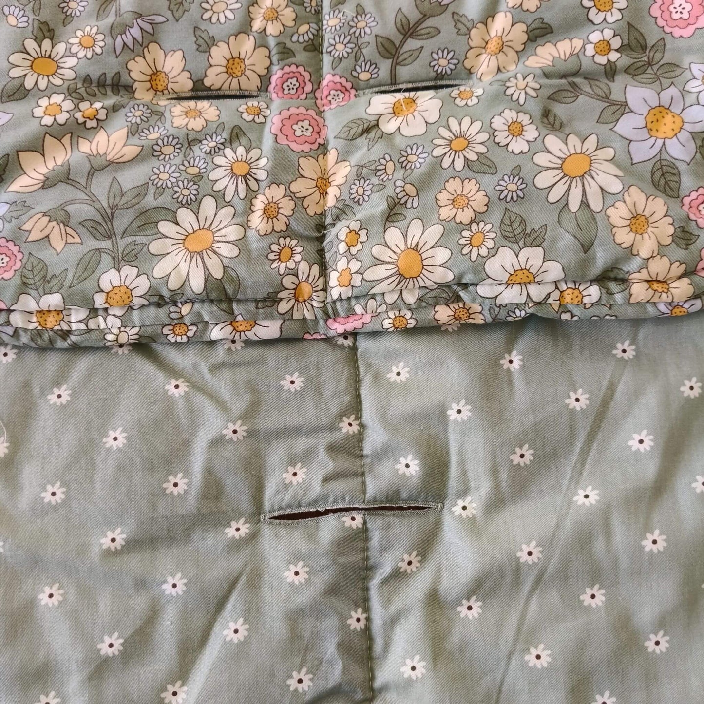 WonderFold_-_Car_Seat_Cover_-_Sage_Bloom_-_Close_Up
