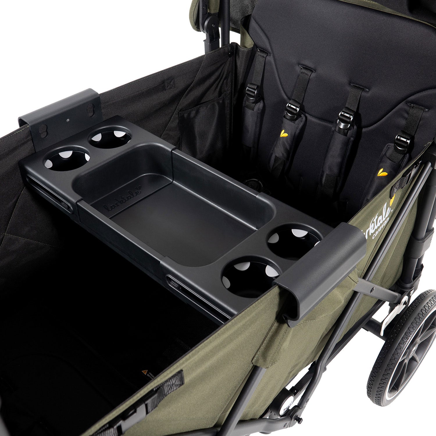 LarktaleStrollerWagonSnackTray-AdjustableFit-OnQuadWagon