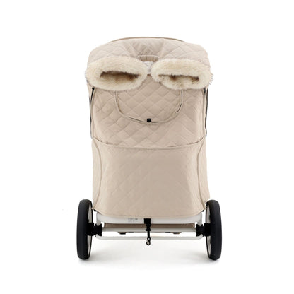 ProntoStrollerWarmCover-RearViewwithHandMuff