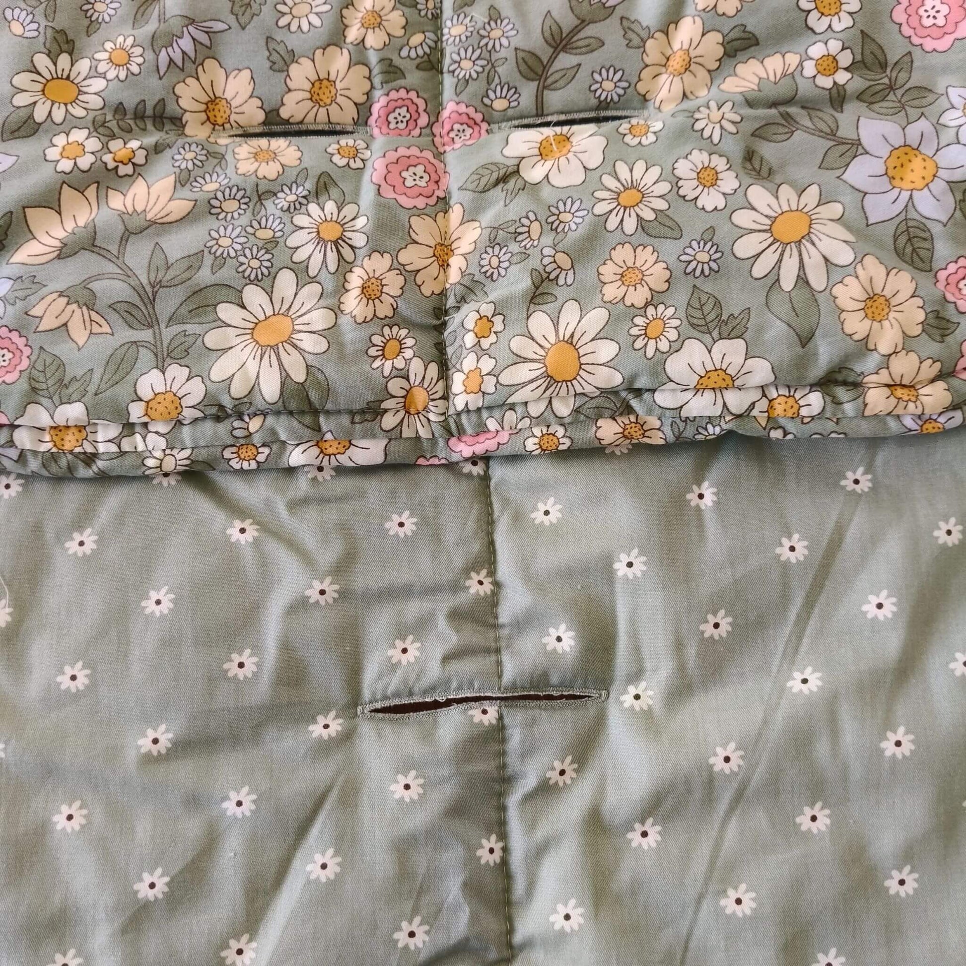 WonderFold_-_Car_Seat_Cover_-_Sage_Bloom_-_Close_Up