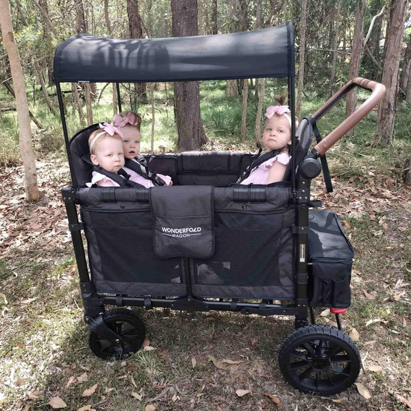 wonderfold w4 luxe stroller wagon with parent console Wonderfold Wagon Australia | 4 Seater Luxe Stroller Wagon