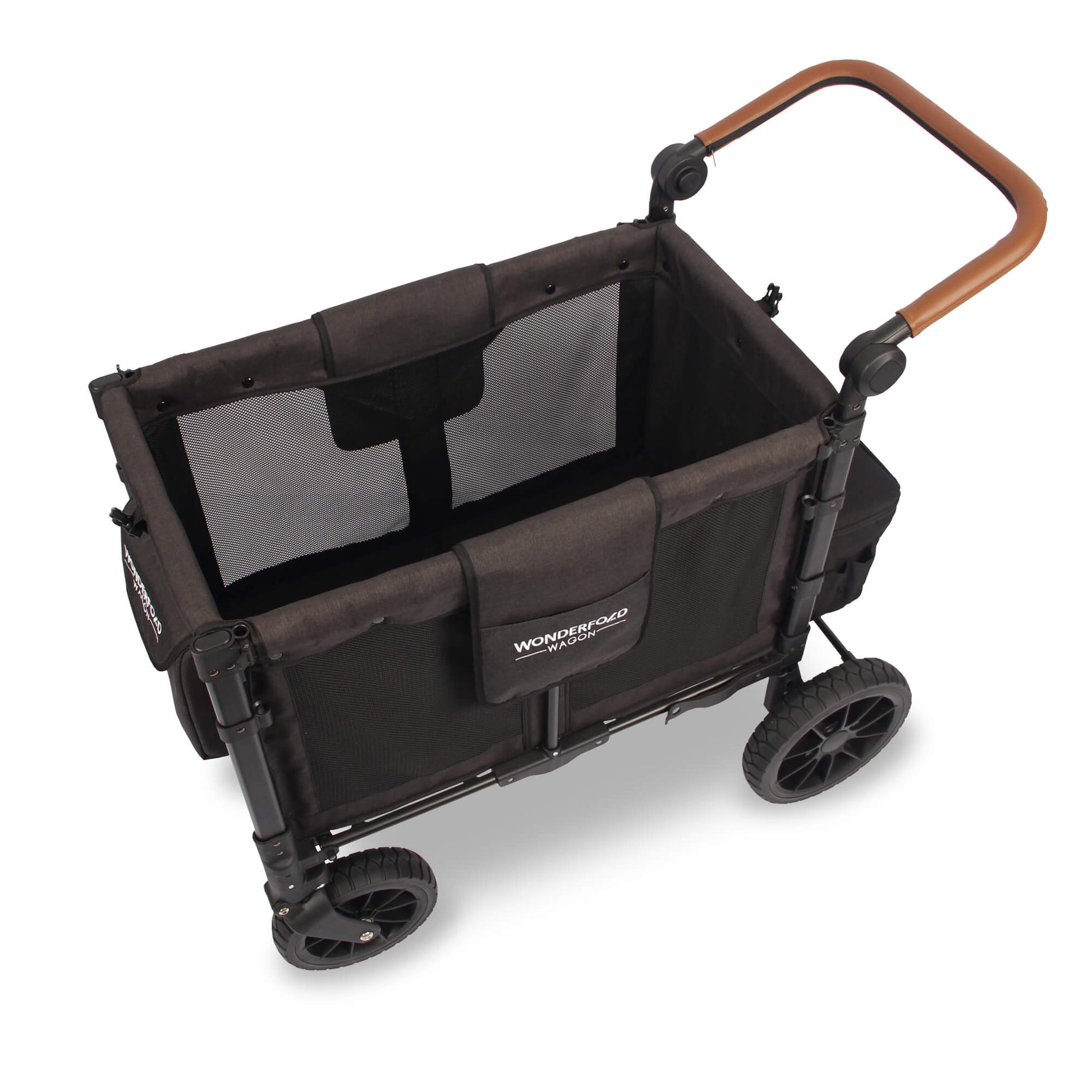 wonderfold-w2-luxe-pro-black-overhead-view-no-seat-australia
